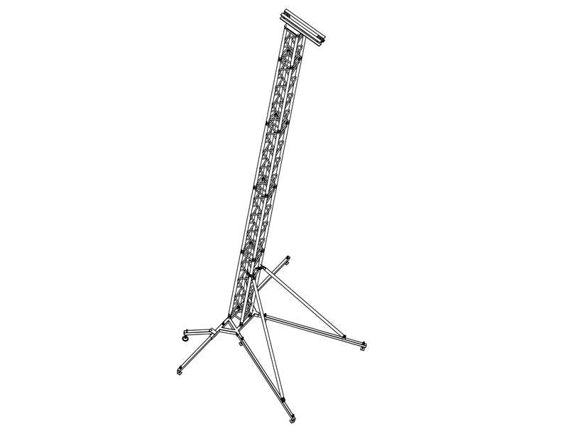 Line Array Speaker Towers H7m, Loads 800kg (Inclination 10-12Degree)